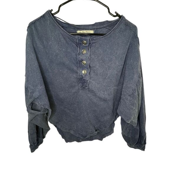 We The Free, Free People Poncho Style Long Sleeve Shirt With Button Details - Picture 1 of 6